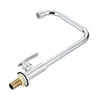 Kitchen Faucets Sink Faucet Copper Cold Water Chrome Plated Silver Single Cooling Large Elbow Wanmu Rotary Valve