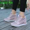 Hoogte toenemende schoenen lente herfst wiggen sneakers ademen 6 cm veter hoogte verhogen schoenen vrouwen mode slip op casual schoenen vrouw 231213