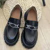 Luxe Geklede Schoenen Loafers Designer Dames Casual Platte Schoenen Kleine Leren Schoenen Mode Ringer All-match Schoenen Hoogwaardige Metalen Gesp Enkele Schoenen