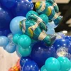 Decorações de Natal Balões de festa com tema de oceano Garland Arch Shark Bubble Fish Foil Ballon para chá de bebê Crianças sob o mar Decorações de aniversário 231213