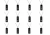 Mama und Papa, schwarzer Würfel, einzelne Halskette mit Anhänger aus Edelstahl, Urnen-Set, Kremationsschmuck für Asche9551651