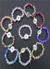 Enfants filles 15 cm longueur perles de verre colorées 18 mm boutons pression Bracelet pour enfants mélanger les couleurs 30 pcslot2631252