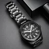 Armbandsur Carnival Top Quartz Watch Men T25 Tritium Luminous Mens Black Full Steel Waterproof Watches Relojes Will22248z