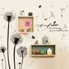 Wall Stickers MAMALOOK Black Sticker Dandelion Cover Decals Home Deor Removable For Kids Room Living Decorations