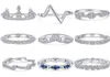 Masowa marka biżuterii Tonglin nowe kobiety S925 Pierścień srebrny Kobieta prosta palcem wskazujący cyrkon ogon Pierścień 237H2265595