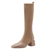 Boots Comemore Sock Boots Women Winter Knee High Knitting Warm High Boot High High Heels Weave Discal Designer Stunky Motorcycle Botas 231213