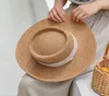 Ladies Handmade Natural Straw Hat Summer Beach Hat for Women Men Panama Cap Fashion Concave Flat Protetion Visor Sun Boat Hats 2208389095