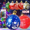 Christmas Decorations 60cm Christmas Ball Decoration Outdoor Indoor Luminous LED Christmas Decoration Ball Balloon Inflatable Toy Ball Christmas Gift 231212