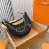 Evening Bags Leather Printed Handbag Party Chain Bags Fashion Classics Shoulder Handbag Crescent pouch 24*22cm