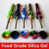 Nuovo tubo in silicone 14mm Punta in acciaio inossidabile Collettore Nector Contenitore Dab in silicone NC Collettori Nector Tubi Dab Cannuccia Bruciatore a nafta Rig