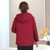Women's Trench Coats Middle Aged Mom Womens Granular Plush Coat 2023 Winter Jacket Hooded Warm Thick Down Cotton Female Loose Large Size Par