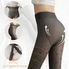 Damesleggings 2024 Nieuwe warme panty's voor dames Winter Fleece leggings Thermische kousen Vrouw geïsoleerde bedrukte panty Skin Effect Sok PantsL231122