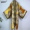 Costumi da bagno da donna WINYI Donna Bohemian Stampa leopardata Elegante abito casual Cardigan africano Capispalla per l'estate Kimono sexy con sensazione di seta