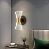 Lampada da Parete Moderna Luci a Led per Soggiorno Camera da Letto Comodino Foyer Ingresso Corridoio Sconoce in Cristallo Oro Lucido