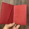 Titulaires de cartes de créateurs Excellente qualité Pocket NM rouge noir graphite hommes portefeuilles en cuir véritable porte-cartes porte-monnaie porte-monnaie à deux volets b285u