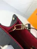 Högkvalitativ modeläder Kvinnor shoppingväska på handväska handväska axel datum kod serienummer blommor prägling korthållare