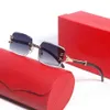 نظارات مصممة للنساء الخشب الرجعية نظارة شمسية مستطيل GOGGLE GOLD