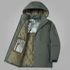 Herrjackor män huva tjocka varma casual parkas rockar man överrock vindtät utkläder avtagbar hatt manlig utomhussport plus 6xl 231212