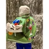 Men s Down Parkas Cartoon Letter Embroidery Jacket Men Japanese Loose Baseball Varsity Jacket Casual Autumn Patchwork Bomber Outwear 231213