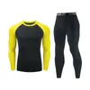 Trainingspakken voor heren Thermisch ondergoed Sportsets Fitness Sneldrogend Compressie T-shirt Lange mouw Panty's Legging Trainingspak 231212