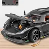 Modèle de voiture moulé sous pression 1 24 Koenigsegg Jesko Attack Alliage Modèle de voiture de sport Modèle de voiture de course en métal moulé sous pression Simulation Son et lumière Jouet pour enfants Cadeau 1L23116