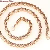 Granny Chic – collier classique pour hommes, chaîne en acier inoxydable, or Rose, 6mm, 7 à 40 pouces, Chains223u