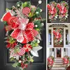 Fiori decorativi 2 pezzi ghirlanda di bastoncini di zucchero di Natale per decorazioni per scale della porta d'ingresso Decorazioni per interni Facile installazione