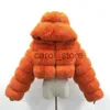 Pelliccia da donna Pelliccia sintetica Moda Autunno Inverno Cappotto di pelliccia di volpe sintetica di alta qualità Donna 2021 Vintage con cappuccio Sottile caldo visone Giacche corte Cappotto di pelliccia Vestiti J231213