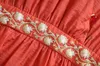 Ethnic Clothing Highend Spring Summer Women Rayon Dress Retro Elegant Embroidery Short Sleeve Aline Lady Party Hanfu SXXL 231212