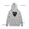 Designer Men's Hoodies Com Des Garcons PLAY Sweatshirt CDG Multiheart Zip Up Hoodie XL Brand Black New 898 41 dfashion98