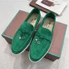 LP Loafers Tasarımcı Ayakkabıları Loro Erkekler Kadın Loafers Düz Düşük Üst Süet İnek Deri Oxfords Sıradan Ayakkabı Mokasenler Loafer Slip Spor Alsu Elbise Ayakkabı Loro Pianas Boyutu 35-45