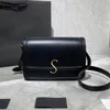 Kadın Solferino Moda Omuz Çantası 10a Tasarımcı Çanta İnsan Lüksler Tote Satchel Messenger Zarf Çanta Çanta Çanta Gerçek Deri Debriyaj Çantası Kare Çantası