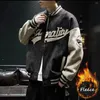 Kurtki męskie kurtka bombowca męska Hip Hop list haftowy pojedynczy piersi luźne mundury baseballowe męskie męskie wysokiej jakości streetwear