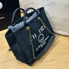 Beach Bag Denim Bag 37cm Designer Fashion Womens Shoulder Bag Classic Print Luxury Tote Matelasse Chain Crossbody Bag Underarm Bags Airport Travel Bags Sacoche