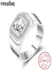 Vecalon Fashion Jewelry Wedding Pierścień dla mężczyzn 2CT Diamonique CZ 925 Srebrny męski męski pierścionek zaręczynowy ojciec Prezent3962135