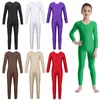 Dancewear Children's Ballet Gymnastics Leotard Dance Costume Girls Spandex långa ärmar Jumpsuit bodysuit danskläder barn full body unitard 231213