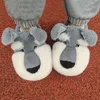 Sandales Mignon Fluffy Schnauzer Slipper's 3D Animal Home Fur Mocassins Unisexe Mules Chaussures Pantoufles D'intérieur Famille Correspondant 231212