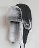 Winter bomber hat For Men faux fur russian hat ushanka Thick Warm cap with ear flaps Y2001101685419