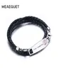 Medic Tag Bracciale con allarme triplo avvolgente in pelle intrecciata nera DIABETE HYPOGLYCEMIA7968138