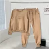 Mulheres casuais fatos de treino fshion clássico carta hoodie pant conjunto de duas peças senhoras designer ao ar livre agasalho m l xl