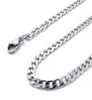 ship whole 5pcs lot 6mm 24inch Stainless steel silver flat NK Curb Chain Link Necklace Thanksgiving Day Jewelry Women9475379