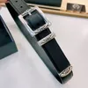 Cinturón de cuero genuino para ropa de trabajo de lujo tallado: moda masculina de moda, cinturón versátil y elegante para hombres, cinturón popular entre los influyentes del INS