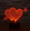 Gift for Girlfriend 7 Color Change 3D Hologram Lamp USB Acrylic Lights Anniversary Wife Present Valentines Day Gift Children0398642985