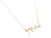 Ny Simple Dainty Mrs Pendant Charm Halsband Small Stamped Word Initial Necklace Love Name Alphabet Letter Halsband smycken3392401