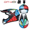 Hełmy rowerowe Bezpieczeństwo Hełm Motocross Casco Rower Kapacete ATV Cross Child Motorcycle DOT ABS 1KG UNISEX 231213