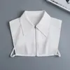 蝶ネクタイセカンドターン美しい少女ペタルフェイクカラー遊び心のあるかわいい白い綿ジッパーシャツ