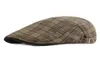 Fibonacci Vintage Spring Summer Beret Men Men Hat Hat Cotton Cabbie Flat Ivy Plaid Newsboy Cap9953823