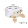 Böhmen Multilayer Elastische Weben Armbänder Set Für Frauen Herz Schmetterling Band Perlen Kombination Armband Charme Schmuck Geschenke