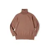 Intimo termico da uomo Maden Maglione Dolcevita da uomo Camicie lavorate a maglia basic Autunno Inverno Solido Pullover spesso Colletto turndown Morbido 231212