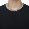 15mm Cuban Link Ketten Halskette Mode Hiphop Schmuck Für Frauen Männer Bling Iced Out Voller Strass Rapper Halsketten Collar221B